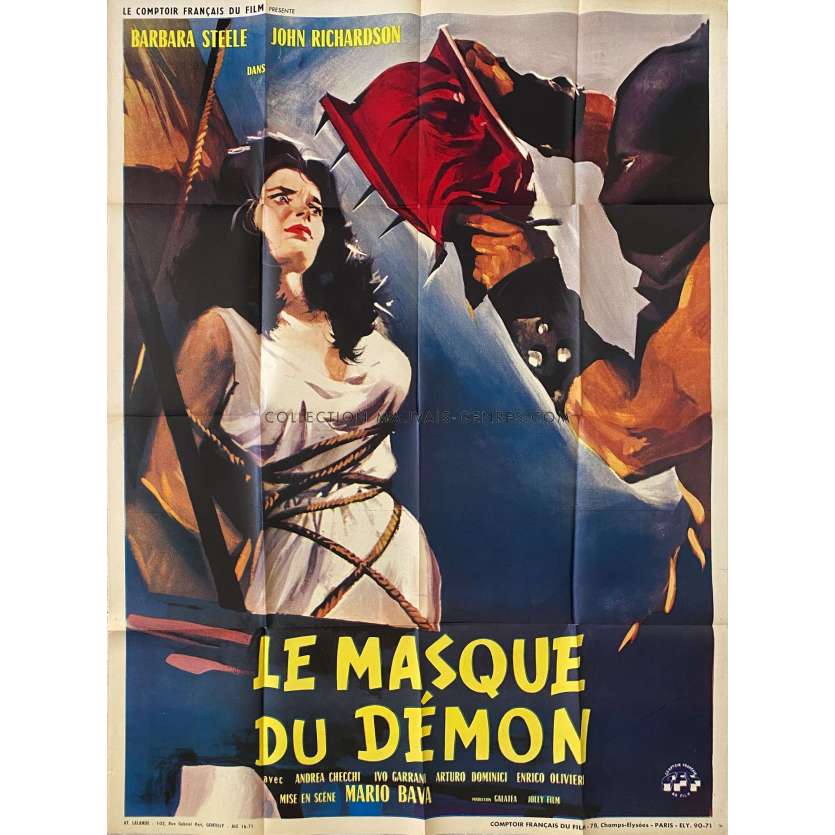 BLACK Sunday French Movie Poster- 47x63 in. - 1960 - Mario Bava, Barbara Steele