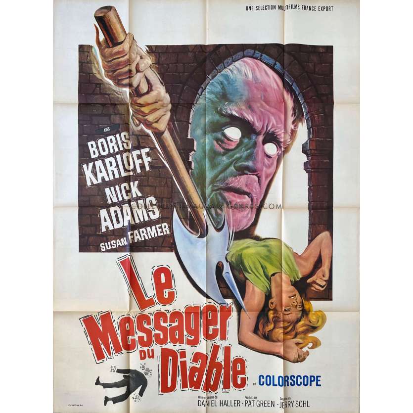DIE MONSTER DIE French Movie Poster- 47x63 in. - 1965 - Daniel Haller, Boris Karloff