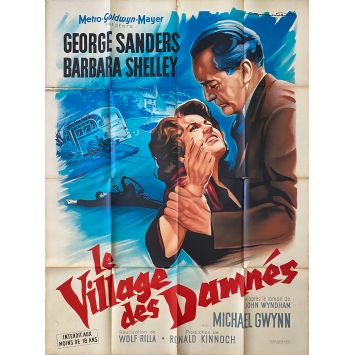 VILLAGE OF THE DAMNED (1960) French Movie Poster- 47x63 in. - 1960 - Wolf Rilla, George Sanders, Barbara Shelley