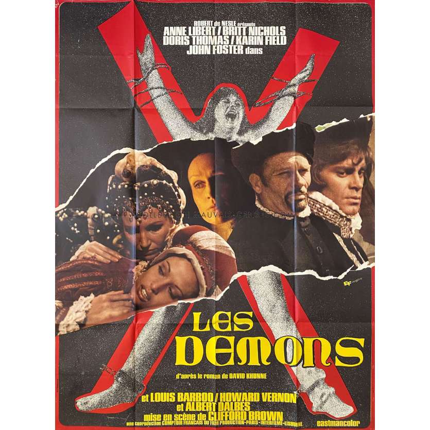 LES DEMONS Affiche de cinéma- 120x160 cm. - 1973 - Anne Libert, Jesús Franco