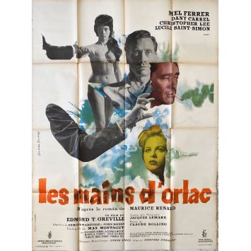 LES MAINS D'ORLAC Affiche de cinéma- 120x160 cm. - 1960 - Mel Ferrer, Edmond T. Gréville