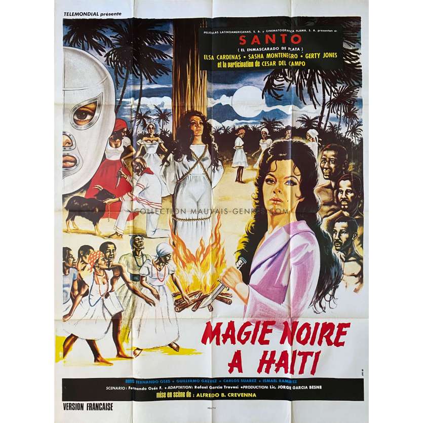 SANTO VS BLACK MAGIC WOMAN French Movie Poster- 47x63 in. - 1973 - Alfredo B. Crevenna, Santo