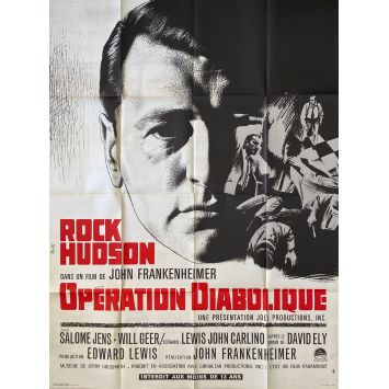OPERATION DIABOLIQUE Affiche de cinéma- 120x160 cm. - 1966 - Rock Hudson, John Frankenheimer