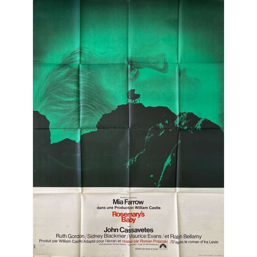 ROSEMARY'S BABY Affiche de cinéma- 120x160 cm. - 1968 - Mia Farrow, Roman Polanski