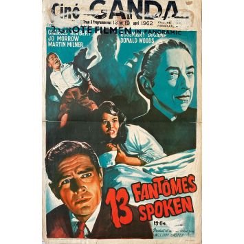 13 GHOSTS Belgian Movie Poster- 14x21 in. - 1960 - William Castle, Charles Herbert 