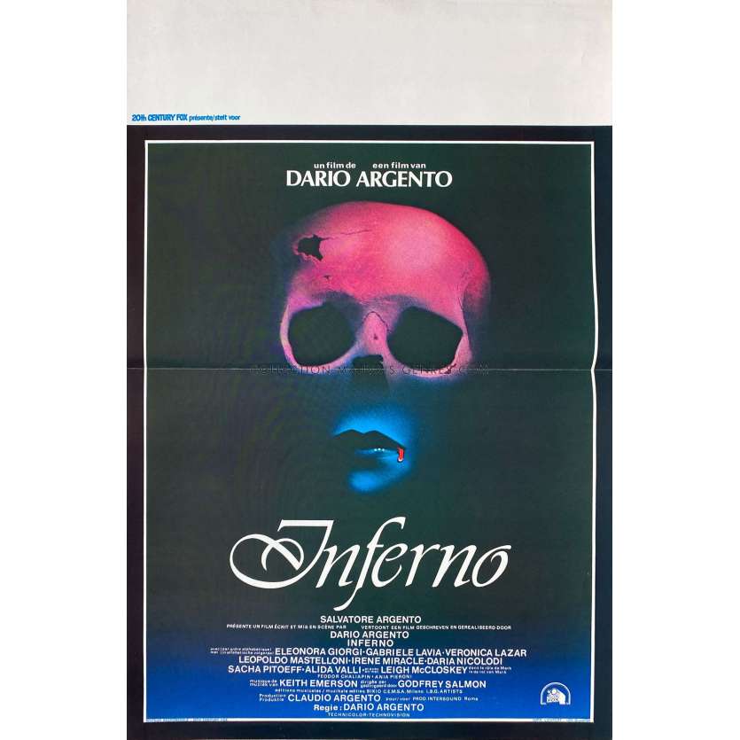 INFERNO Affiche de cinéma- 35x55 cm. - 1980 - Daria Nicolodi, Dario Argento