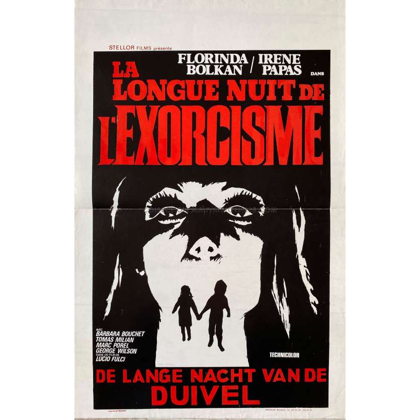 LA LONGUE NUIT DE L'EXORCISME Affiche de cinéma- 35x55 cm. - 1972 - Florinda Bolkan, Lucio Fulci