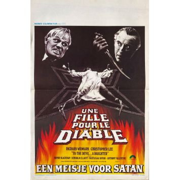 TO A DEVIL A DAUGHTER Belgian Movie Poster- 14x21 in. - 1976 - Peter Sykes, Christopher Lee