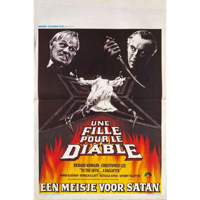 UNE FILLE POUR LE DIABLE Affiche de cinéma- 35x55 cm. - 1976 - Christopher Lee, Peter Sykes