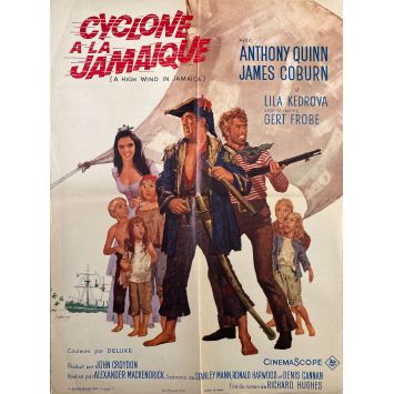 CYCLONE A LA JAMAIQUE Affiche de cinéma- 60x80 cm. - 1965 - Anthony Quinn, Alexander Mackendrick