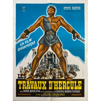 LES TRAVAUX D'HERCULE Affiche de cinéma- 60x80 cm. - 1958 - Steve Reeves, Pietro Francisci