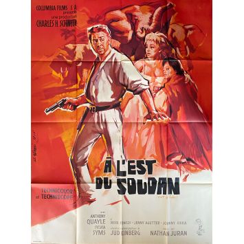 A L'EST DU SOUDAN Affiche de cinéma- 120x160 cm. - 1964 - Anthony Quayle, Nathan Juran