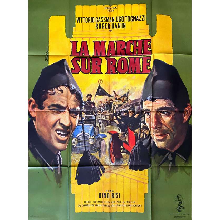 LA MARCHE SUR ROME Affiche de cinéma- 120x160 cm. - 1962 - Vittorio Gassman, Dino Risi