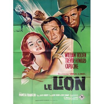 LE LION Affiche de cinéma- 120x160 cm. - 1962 - William Holden, Jack Cardiff