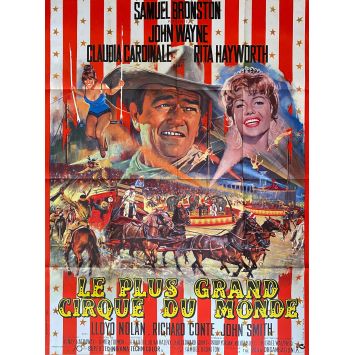 LE PLUS GRAND CIRQUE DU MONDE Affiche de cinéma- 120x160 cm. - 1964 - John Wayne, Henry Hathaway
