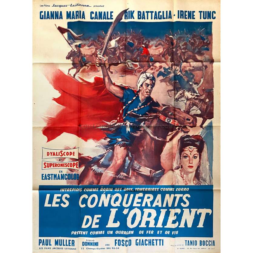 LES CONQUERANTS DE L'ORIENT Affiche de cinéma Style Blanc - 120x160 cm. - 1960 - Don Megowan, Guido Malatesta