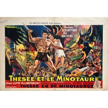 THESEE ET LE MINOTAURE Affiche de cinéma- 35x55 cm. - 1960 - Bob Mathias, Silvio Amadio