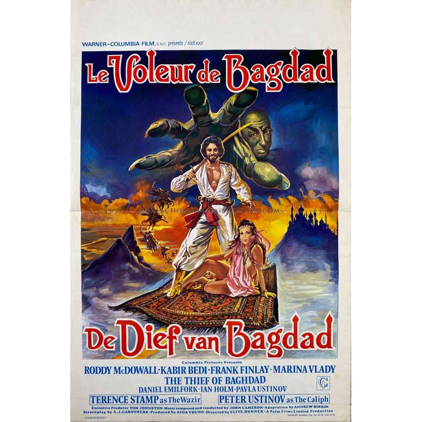 LE VOLEUR DE BAGDAD Affiche de cinéma- 35x55 cm. - 1978 - Roddy McDowall, Clive Donner