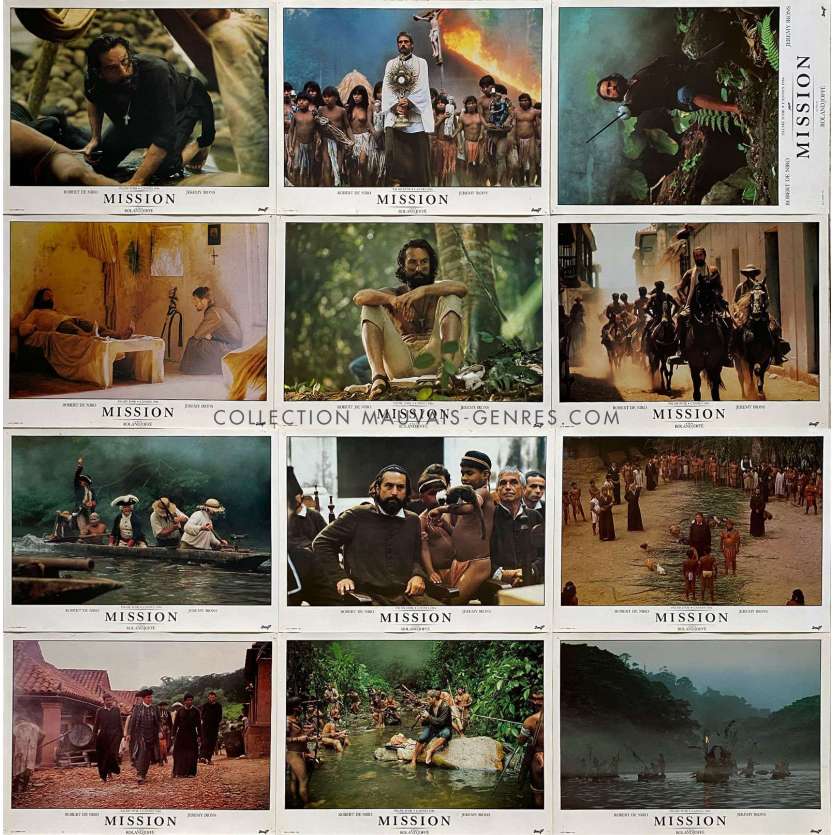 MISSION US Lobby Cards x12 - 12x15 in. - 1986 - Roland Joffé, Robert de Niro