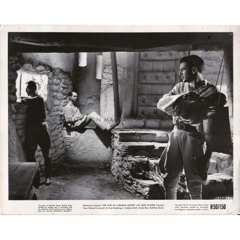LES TROIS LANCIERS DU BENGALE Photo de presse 1517-394 - 20x25 cm. - 1935/R1950 - Gary Cooper, Henry Hathaway