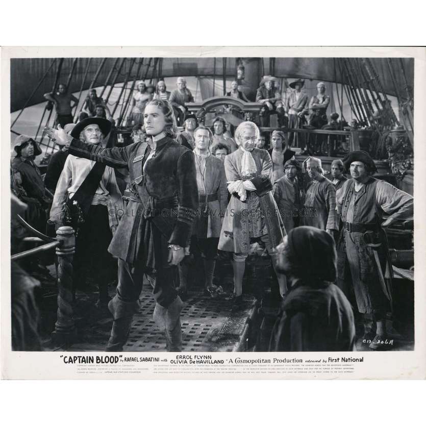 CAPITAINE BLOOD Photo de presse C13-306A - 20x25 cm. - 1935 - Errol Flynn, Michael Curtiz