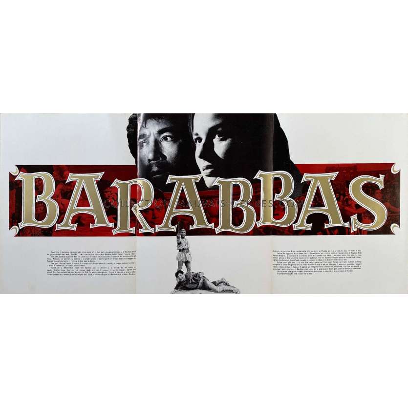BARABBAS Synopsis 6 pages. - 24x30 cm. - 1961 - Anthony Quinn, Richard Fleischer
