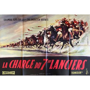 LA CHARGE DU 7EME LANCIERS Affiche de cinéma- 80x120 cm. - 1959 - Victor Mature, John Gilling