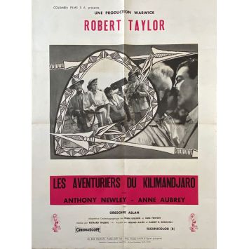 LES AVENTURIERS DU KILIMANDJARO Affiche de cinéma- 50x70 cm. - 1959 - Robert Taylor, Richard Thorpe