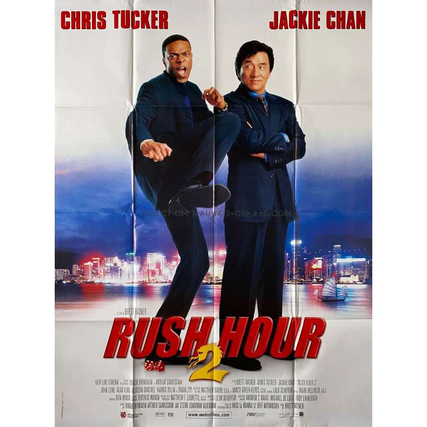 RUSH HOUR 2 Affiche de film- 120x160 cm. - 2001 - Jackie Chan, Chris Tucker, Brett Ratner