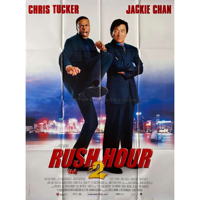 RUSH HOUR 2 Original Movie Poster- 47x63 in. - 2001 - Brett Ratner, Jackie Chan, Chris Tucker