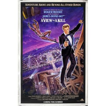 A VIEW TO A KILL Movie Poster- 27x41 in. - 1985 - James Bond, Roger Moore