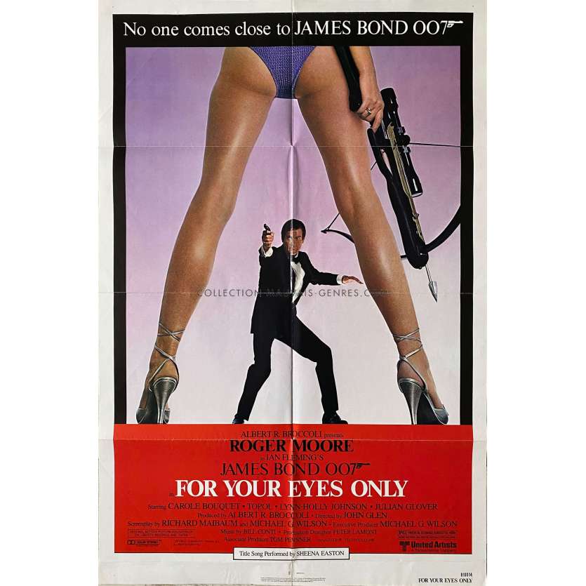 FOR YOUR EYES ONLY US Movie Poster- 27x41 in. - 1981 - John Glen, Roger Moore