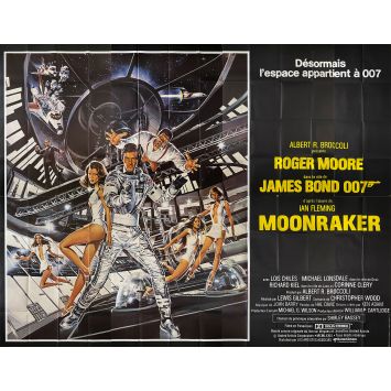 MOONRAKER French Movie Poster- 158x118 in. - 1979 - James Bond, Roger Moore