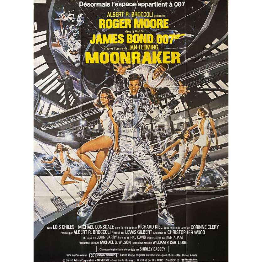 MOONRAKER Affiche de cinéma- 120x160 cm. - 1979 - Roger Moore, James Bond