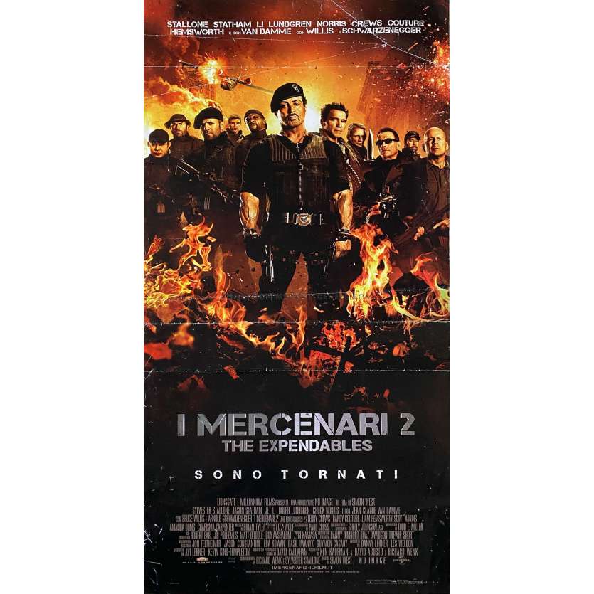 EXPENDABLES 2 Affiche de cinéma- 33x78 cm. - 2012 - Sylvester Stallone, Simon West