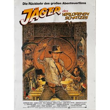 RAIDERS OF THE LOST ARK German Movie Poster- 23x33 in. - 1981/R1982 - Steven Spielberg, Harrison Ford