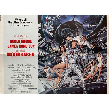 MOONRAKER US Movie Poster- 21x28 in. - 1979 - James Bond, Roger Moore