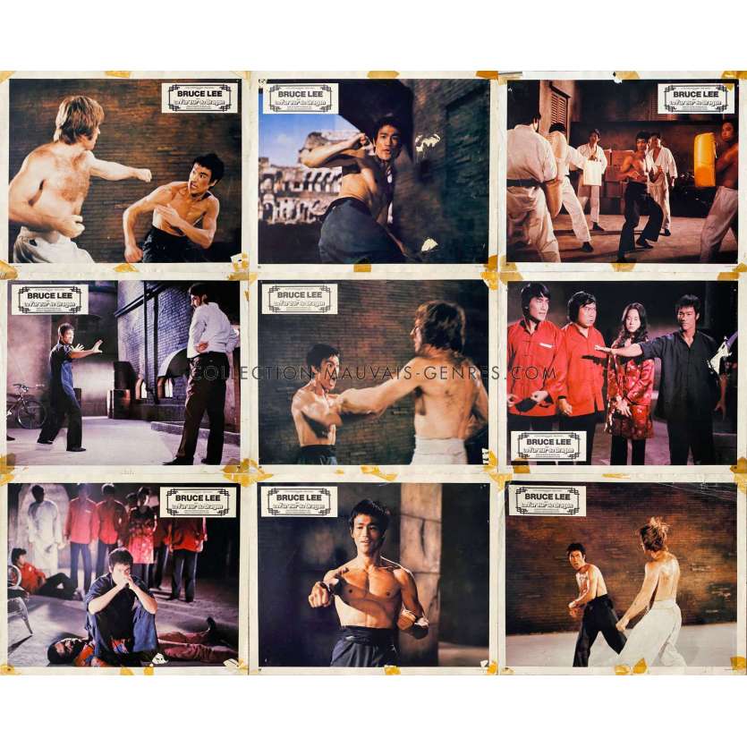 LA FUREUR DU DRAGON Photos de film x9 - 24x30 cm. - 1974 - Chuck Norris, Bruce Lee