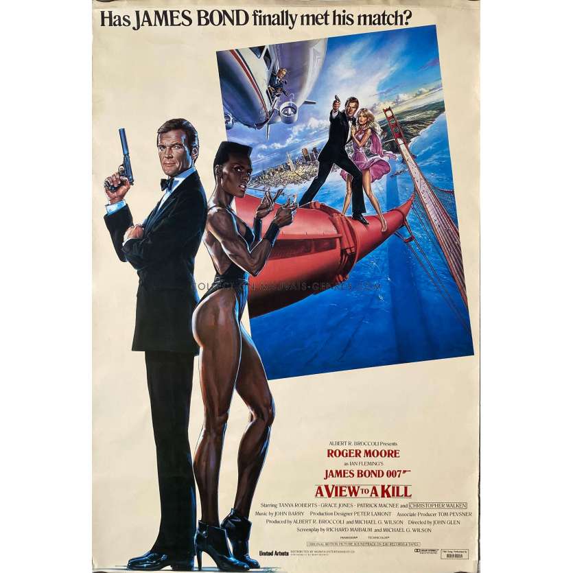 A VIEW TO A KILL Movie Poster- 27x41 in. - 1985 - James Bond, Roger Moore