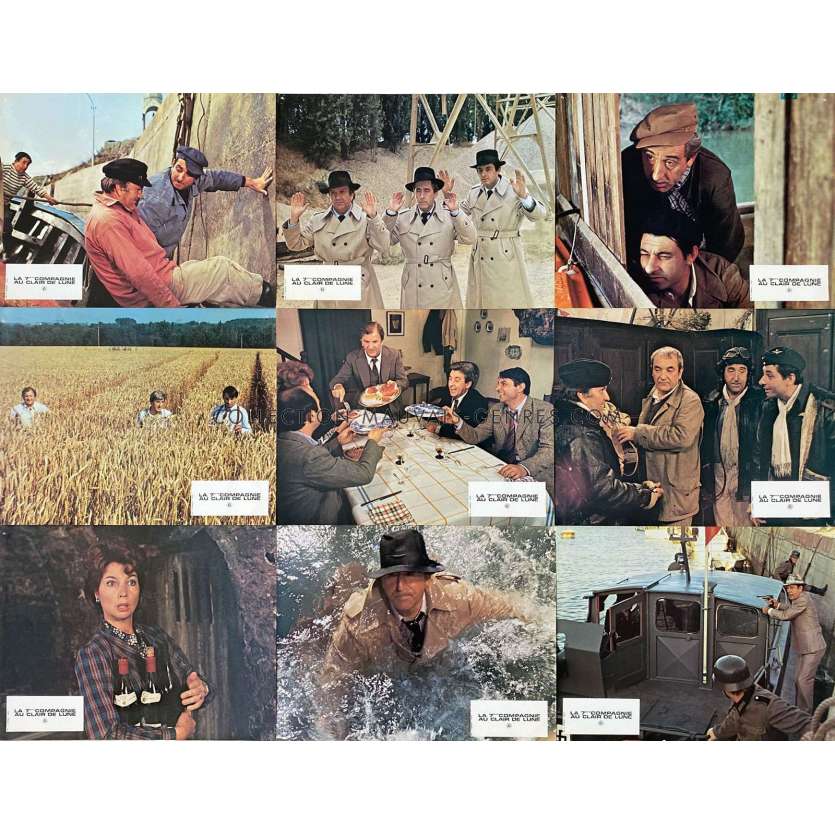 THE SEVENTH COMPANY OUTDOOR French Lobby Cards x9 - Set A - 9x12 in. - 1977 - Robert Lamoureux, Jean Lefebvre