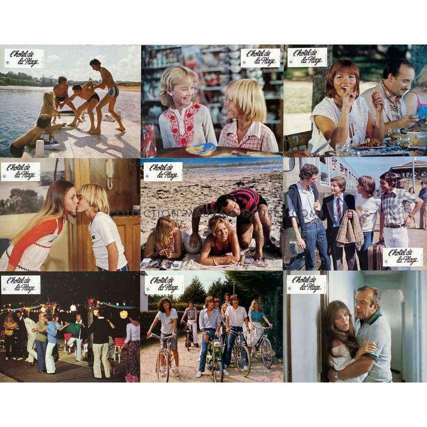 L'HOTEL DE LA PLAGE French Lobby Cards x9 - Set A - 9x12 in. - 1978 - Michel Lang, Sophie Barjac