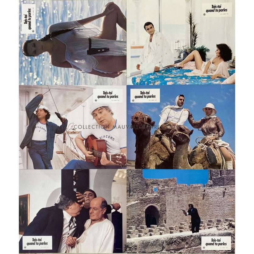 TAIS-TOI QUAND TU PARLES Photos de film x6 - 21x30 cm. - 1981 - Aldo Maccione, Philippe Clair