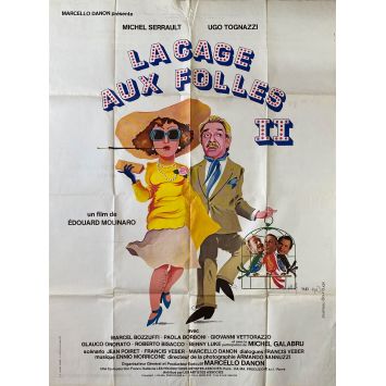 LA CAGE AUX FOLLES 2 Affiche de cinéma- 120x160 cm. - 1980 - Michel Serrault, Edouard Molinaro