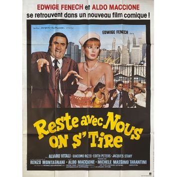 LA POLIZIOTA A NEW YORK French Movie Poster- 47x63 in. - 1981 - Michele Massimo Tarantini, Aldo Maccione
