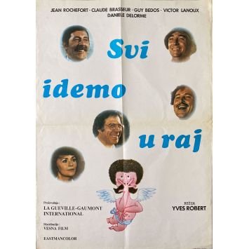NOUS IRONS TOUS AU PARADIS Affiche de cinéma- 50x70 cm. - 1977 - Jean Rochefort, Yves Robert