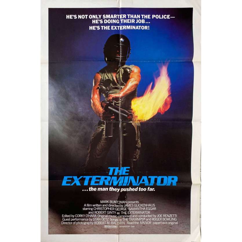 THE EXTERMINATOR 1sh Movie Poster- 27x41 in. - 1980 - James Glickenhaus, Robert Ginty