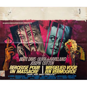 HUSH HUSH SWEET CHARLOTTE Belgian Movie Poster- 19x22 in. - 1964 - Robert Aldrich, Bette Davis