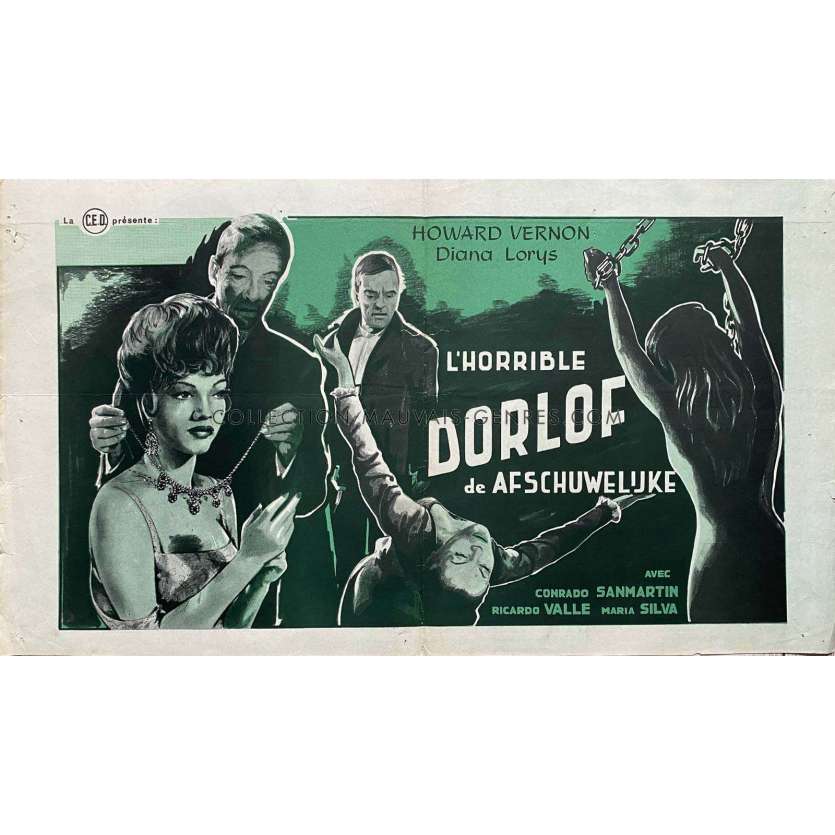 L'HORRIBLE DOCTEUR ORLOF Affiche de cinéma- 35x55 cm. - 1962 - Conrado San Martín, Jesús Franco