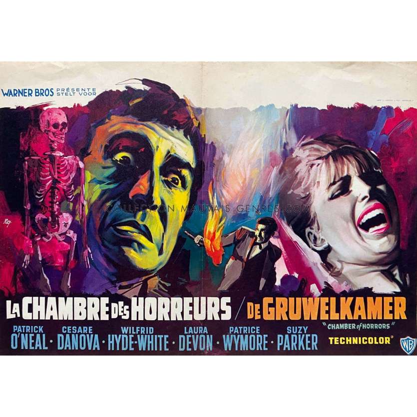 LA CHAMBRE DES HORREURS Affiche de cinéma- 35x55 cm. - 1966 - Patrick O'Neal, Hy Averback