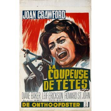 STRAIT JACKET Belgian Movie Poster- 14x21 in. - 1964 - William Castle, Joan Crawford